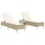 Produktbild 3 för Solsängar med dynor 2 st beige konstrotting