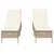 Produktbild 5 för Solsängar med dynor 2 st beige konstrotting
