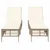 Produktbild 5 för Solsängar med dynor 2 st beige konstrotting