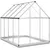 Produktbild 5 för Växthus med ram silver 224x169x202 cm aluminium