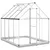 Produktbild 6 för Växthus med ram silver 224x169x202 cm aluminium