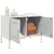 Produktbild 5 för Tv-bänk 2 st vit 68x39x50,5 cm stål