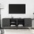Produktbild 3 för Tv-bänk 2 st svart 68x39x50,5 cm stål