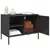 Produktbild 5 för Tv-bänk 2 st svart 68x39x50,5 cm stål