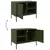 Produktbild 12 för TV-skåp 2 st olivgrön 68x39x50,5 cm stål