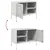Produktbild 11 för Tv-bänk vit 68x39x50,5 cm stål