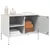Produktbild 5 för Tv-bänk 2 st vit 68x39x50,5 cm stål