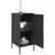 Produktbild 5 för Skänk 2 st svart 36x39x79 cm kallvalsat stål