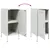 Produktbild 11 för Skåp 2 st vit 36x39x79 cm stål
