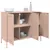 Produktbild 5 för Skåp rosa 100,5x39x79 cm stål