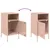 Produktbild 10 för Sängbord 2 st rosa 36x39x68 cm stål