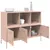 Produktbild 5 för Skåp rosa 100,5x39x79 cm stål