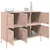 Produktbild 5 för Skåp rosa 100,5x39x79 cm stål