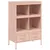 Produktbild 2 för Högskåp rosa 68x39x101,5 cm stål