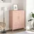 Produktbild 3 för Högskåp rosa 68x39x101,5 cm stål