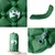 Produktbild 5 för Uppblåsbar campingmadrass 1 person grön 190x58x6 cm