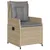Produktbild 3 för Matgrupp för trädgården med dynor 9 delar beige konstrotting