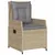 Produktbild 3 för Matgrupp för trädgården med dynor 9 delar beige konstrotting
