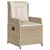 Produktbild 3 för Matgrupp för trädgården med dynor 9 delar beige konstrotting