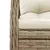 Produktbild 7 för Matgrupp för trädgården med dynor 5 delar beige konstrotting
