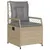 Produktbild 3 för Matgrupp för trädgården med dynor 7 delar beige konstrotting