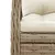 Produktbild 6 för Matgrupp för trädgården med dynor 7 delar beige konstrotting