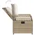 Produktbild 5 för Matgrupp för trädgården med dynor 9 delar beige konstrotting