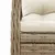 Produktbild 6 för Matgrupp för trädgården med dynor 9 delar beige konstrotting
