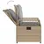 Produktbild 5 för Matgrupp för trädgården med dynor 5 delar beige konstrotting