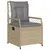 Produktbild 3 för Matgrupp för trädgården med dynor 9 delar beige konstrotting
