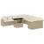 Produktbild 2 för Loungegrupp för trädgården m. dynor 11 delar beige konstrotting