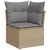Produktbild 4 för Matgrupp för trädgården med dynor 7 delar beige konstrotting