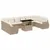 Produktbild 2 för Loungegrupp för trädgården m. dynor 11 delar beige konstrotting