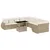 Produktbild 2 för Loungegrupp för trädgården m. dynor 11 delar beige konstrotting