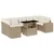 Produktbild 2 för Matgrupp för trädgården med dynor 8 delar beige konstrotting