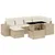Produktbild 2 för Matgrupp för trädgården med dynor 7 delar beige konstrotting