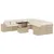Produktbild 2 för Loungegrupp för trädgården m. dynor 11 delar beige konstrotting