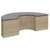 Produktbild 5 för Loungegrupp för trädgården 3 delar beige halvrund konstrotting