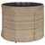 Produktbild 6 för Loungegrupp för trädgården 3 delar beige halvrund konstrotting