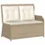 Produktbild 4 för Loungegrupp för trädgården med dynor 3 delar konstrotting beige