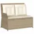 Produktbild 3 för Loungegrupp för trädgården med dynor 4 delar konstrotting beige