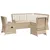 Produktbild 2 för Loungegrupp för trädgården med dynor 5 delar konstrotting beige
