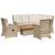 Produktbild 2 för Loungegrupp för trädgården med dynor 6 delar konstrotting beige