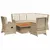 Produktbild 2 för Loungegrupp för trädgården med dynor 6 delar konstrotting beige