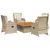 Produktbild 2 för Loungegrupp för trädgården med dynor 5 delar konstrotting beige