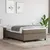 Produktbild 3 för Ramsäng med madrass taupe 120x190 cm tyg