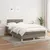 Produktbild 3 för Ramsäng med madrass taupe 120x190 cm tyg