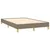 Produktbild 4 för Ramsäng med madrass taupe 120x190 cm tyg