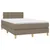 Produktbild 2 för Ramsäng med madrass taupe 120x190 cm tyg