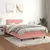 Produktbild 3 för Ramsäng med madrass rosa 120x190 cm sammet